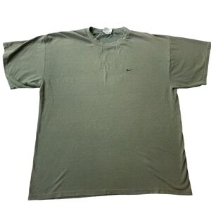 Y2K Nike Embroidered Swoosh T-Shirt sz XL Grey Tag